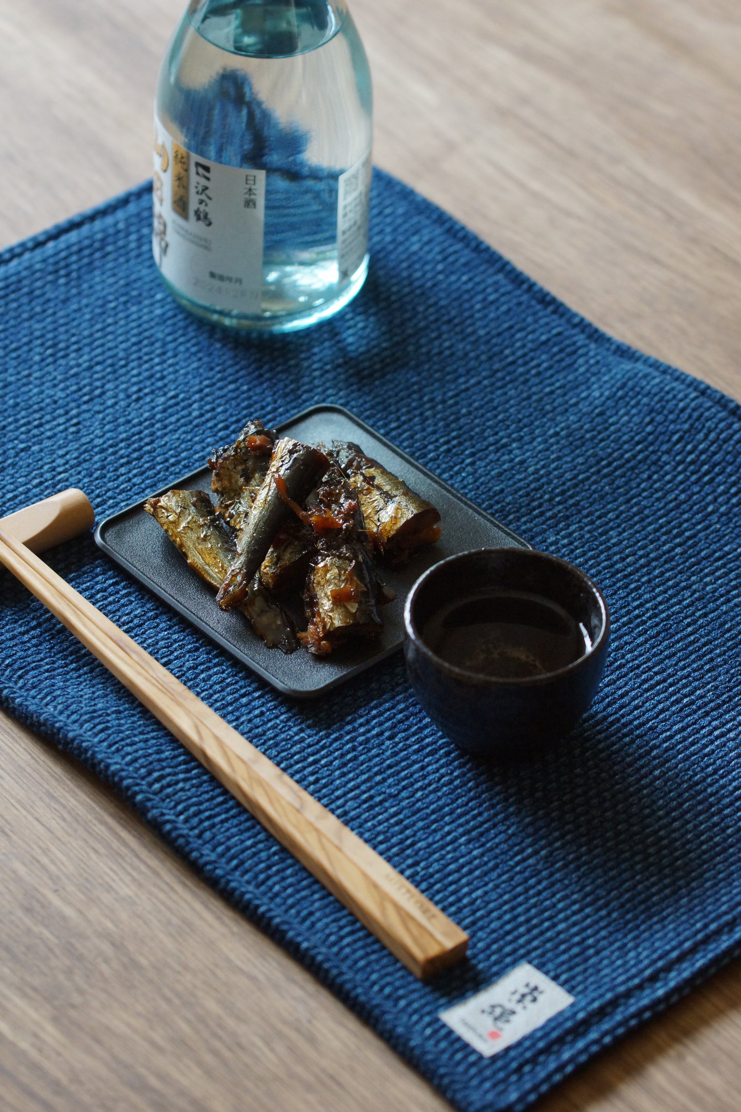 刺し子膳敷物　　　　　　  湖鏡-kokyou-