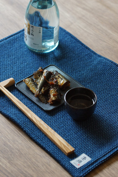 刺し子膳敷物　　　　　　  湖鏡-kokyou-