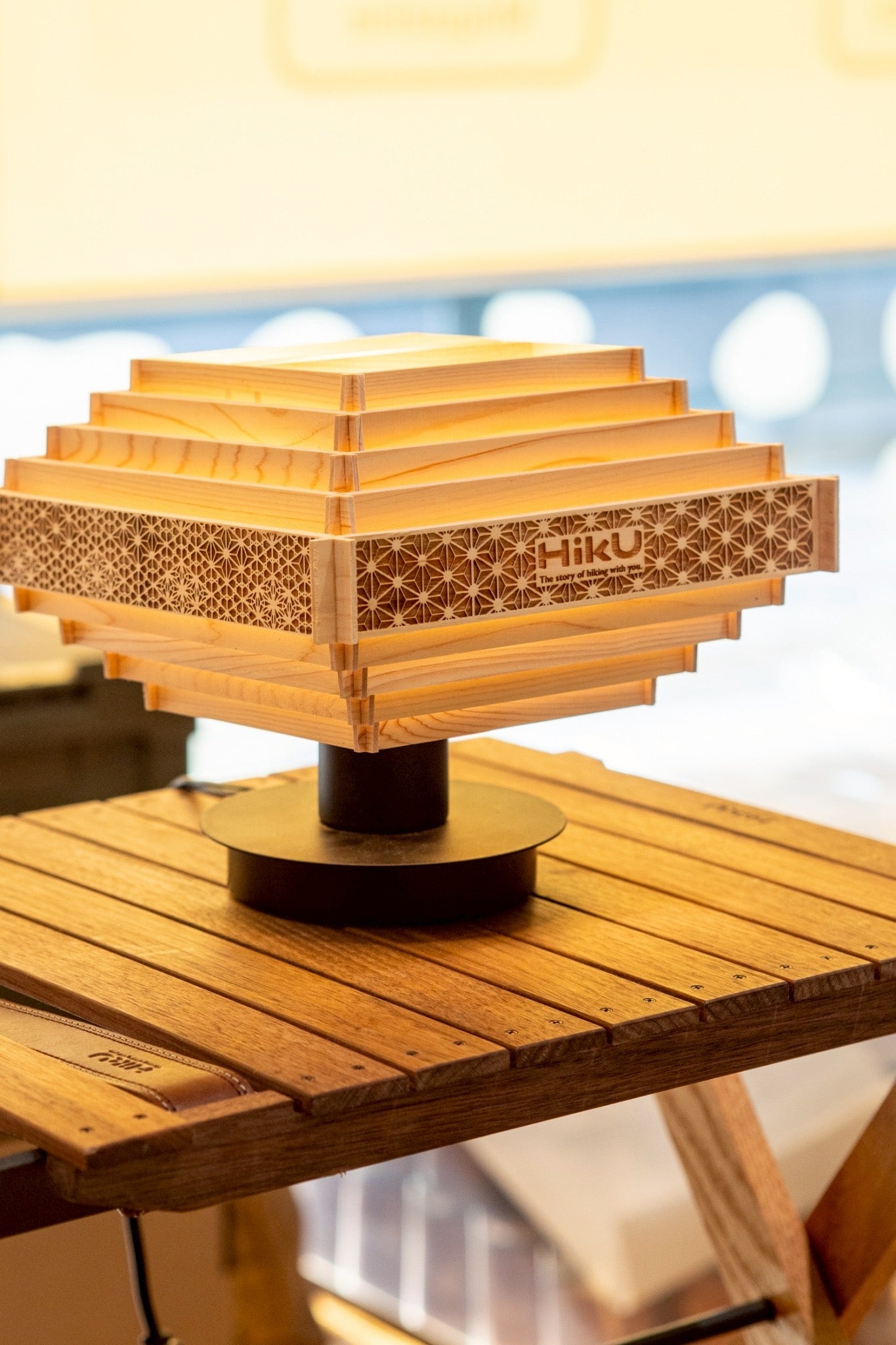【新品・未使用】HikU 夢淡灯 江 ランタンシェード 夢淡灯（ゆめあんどん）| 木製ランプシェード | HikU
